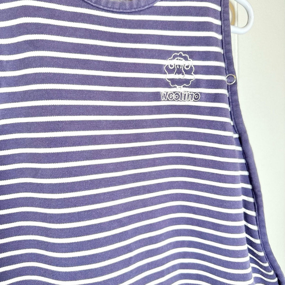 Woolino 4 Season® Ultimate Baby Sleep Bag, Merino Wool & Organic Cotton Stripes - Picture 5 of 9